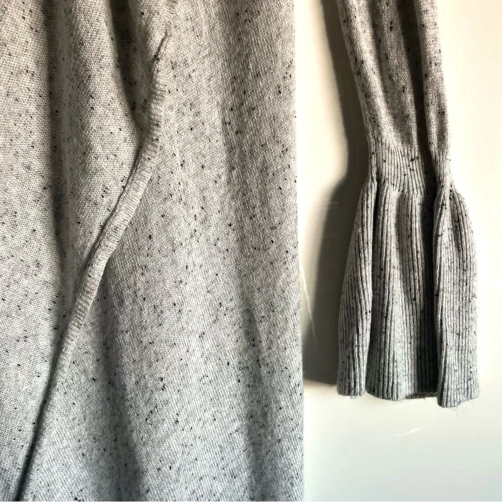 Anthropologie Moth Lyra Cashmere Blend Bell Sleeve Waterfall Long Cardigan S EUC